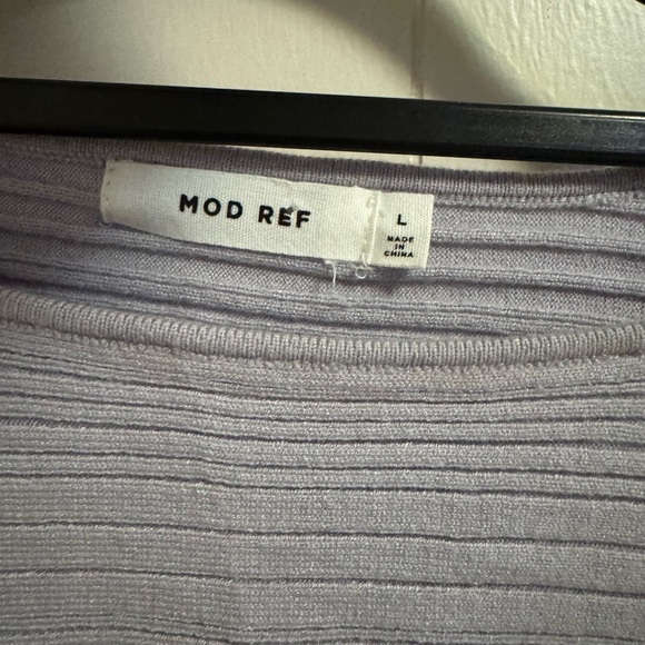 Mod Ref Light Gray Ribbed Crop Top - Picture 3 of 3